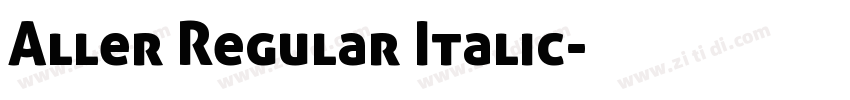 Aller Regular Italic字体转换